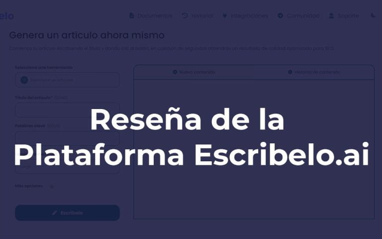 Reseña de la Plataforma Escribelo.ai